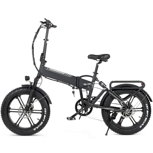 Shimano Fat Tire Electric Folding Bike 22mph Max Speed 14.5A