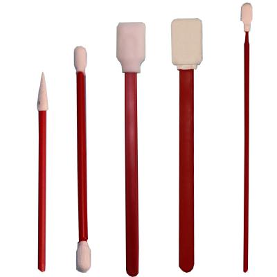 Lint Free Red PP Stick Foam Detailing Swab Microfiber Car Cleaning Swab Kit For Precision Cleaning