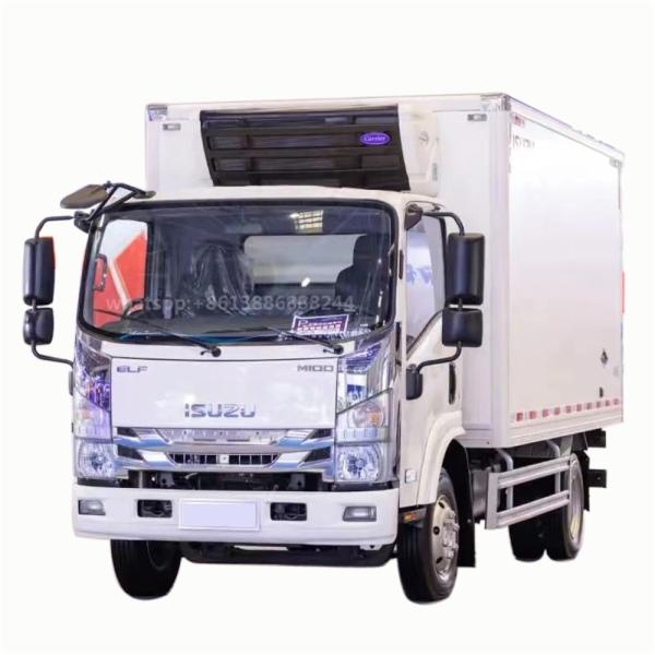 Factory Hot Selling Isuz U     ELF   Refrigerated  Van Box Truck   Cold Storage Car 	refrigerator Truck      Freezer