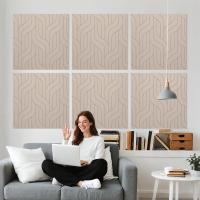 PET Acoustic Panel 15mm Thickness Sound Absorbing Anti-Mildew for Basement Garage