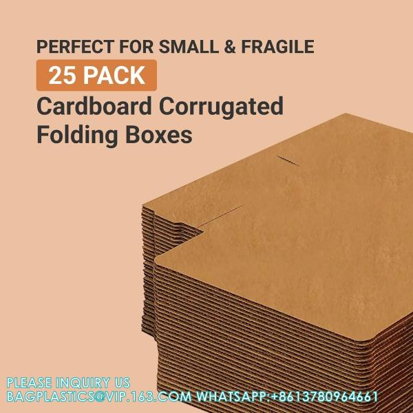 Shipping Boxes Set Of 20, Brown Corrugated Cardboard Literature Mailer Box For Packaging, Mailing, Business