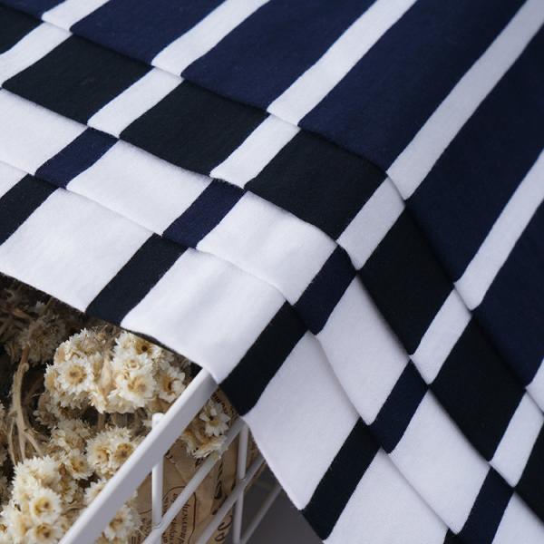 El algodón del punto rayó textura amistosa de la tela el 175cm del verano de la piel material de la ropa de deportes