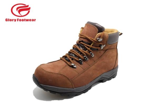 Stylish Steel Toe Leather Safety Shoes For Men , Black Industrial Leather Shoes