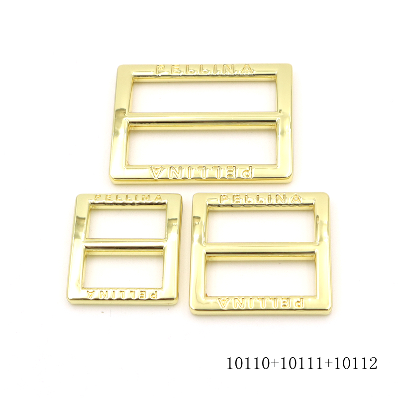 Premium Custom Brand Name Metal Tri-glider Buckle 38mm Belt Slider Adjust Buckle