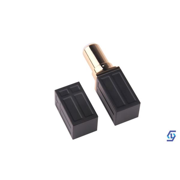 Black Empty Abs Square Lipstick Tube Plastic 3g Custom Makeup Packaging