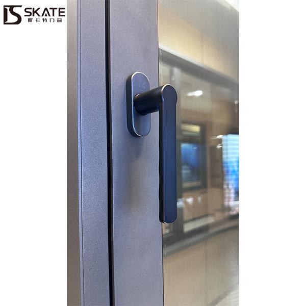 Fenêtre en verre trempé en alliage d'aluminium de qualité supérieure résistant aux intempéries pour maisons et bureaux avec matériel original SKATE