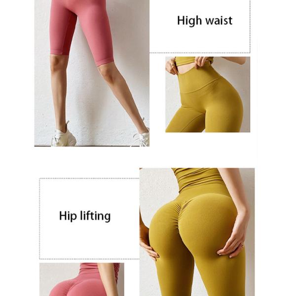 Nylon Yoga Scrunch Butt Workout Shorts High Waisted Peach Butt Yoga Pants