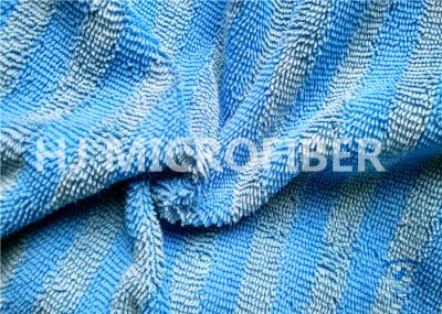 Microfiber azul feito malha urdidura torceu a tela de pilha para o pano/espanador, tela do poliéster