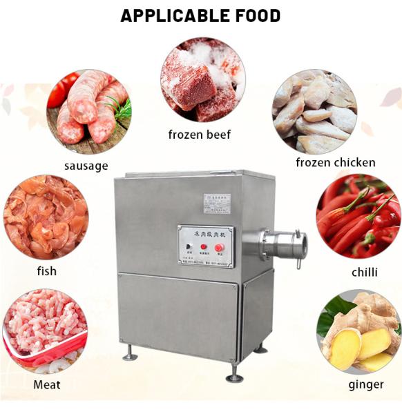 Meat Grinder / Heavy Industrial Fresh Meat Mincer Chopper For Fresh Frozen Meat, Conducive to Fresh-Keeping