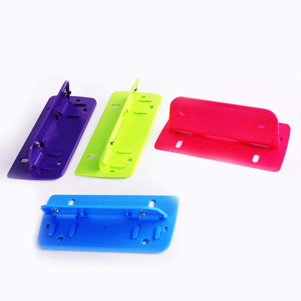2 Holes Plastic Punch Stationery Desktop Office Paper Hole Punch