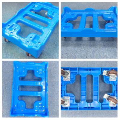 Industrial-Grade Warehouses Plastic Dolly Cart 50kg Load Compatible With Plastic Boxes