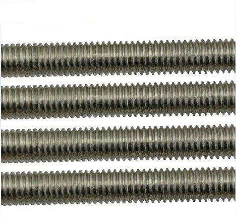 Industrial DIN975 All Threaded Rod Fasteners , Fully Threaded Tension Rod Carbon Steel