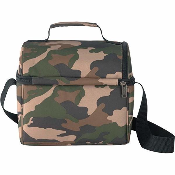 Deluxe Brown Insulated Food Cooler Bags 10w X 9h X 7d Inches With Dual Compartment