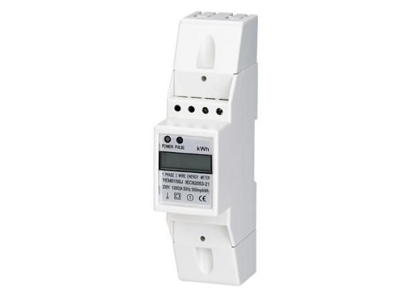 230V Two Wire Electric KWH Single Phase Energy Meter Low Power Consumption
