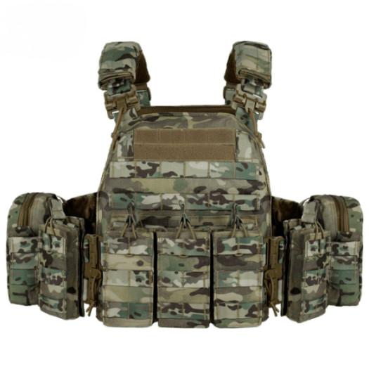 Quick-Release Tactical Vest - 1000D Polyester Combat Gear with MOLLE System, Ballistic Panel Slots & Hex-Vent Airflow (Adjustable 85-140cm Waist)