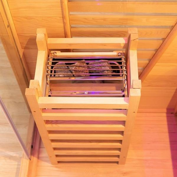 2 People Use Canada Hemlock Wooden Indoor Traditional Steam Sauna For Home