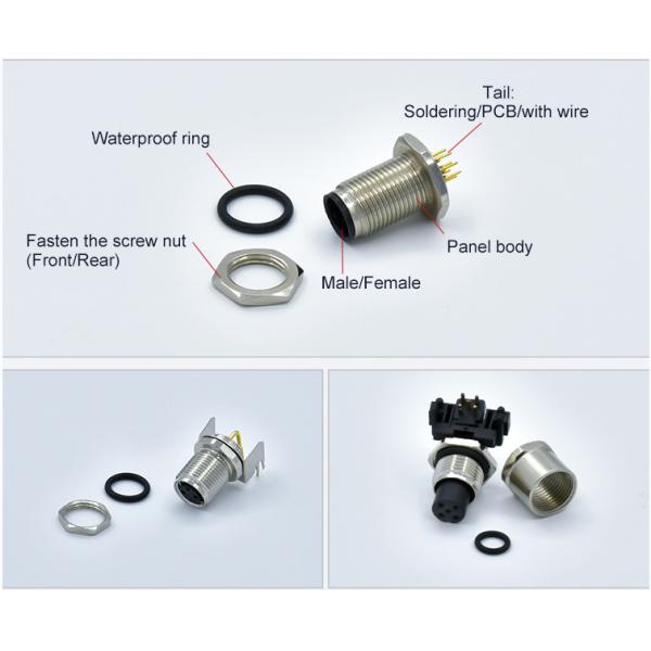 M8 Waterproof Connector a Type 5-pole Waterproof Automotive Sensor M8 Connector Manufacturer Support Customization
