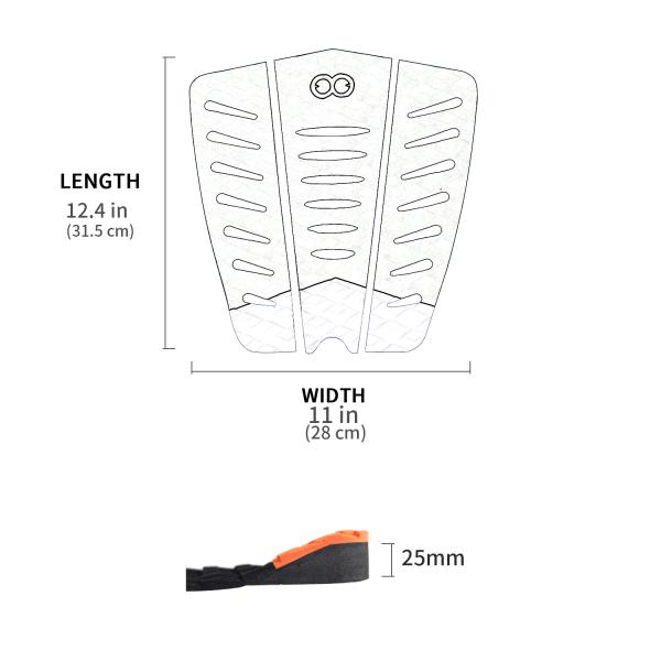 Customized Traction Pad Size Woowave Surf Pad Grip with Multiple Pattern Choices