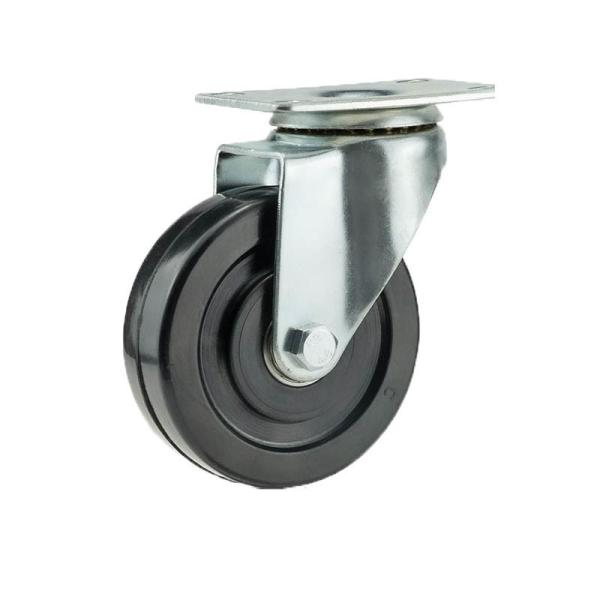 Roda de roda de aço revestida com zinco de 103 mm/128 mm/155 mm com parafuso de linha M8 e alfinete de cobertura