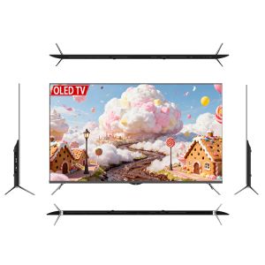 Frameless Flat Custom Sizes OEM 43 50 55 65 Inches 4K Ultra HD Android WiFi Smart  LED OLED TV