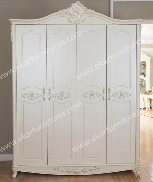 Spain Style Vintage Carved Bedroom Wardrobe Designs 602-6