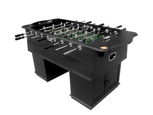 Wood Veneer Soccer Game Table Premier Foosball Table With Solid Steel Rods