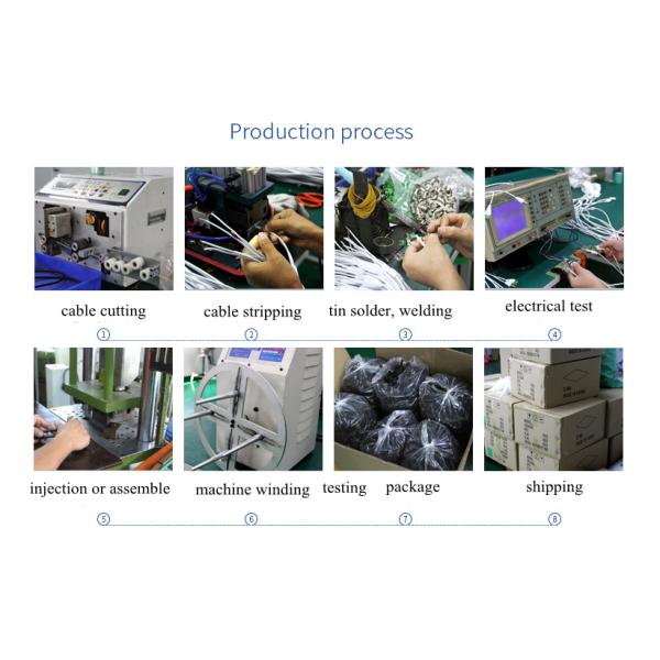 Nickel Plated Plastic 6 Pin Connector Cable for Medical Devices