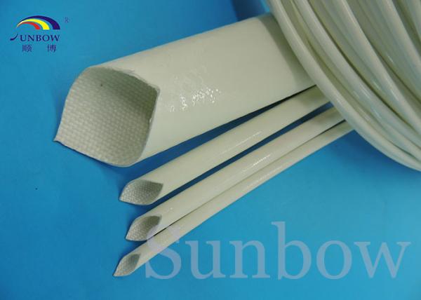 Insulation type Silicone Fiberglass Sleeving / Flame Retardant industrial sleeves