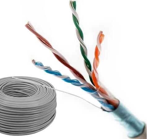 FTP CAT5E Ethernet Cable 24AWG High Speed Stable Data Transfer Gray Jacket