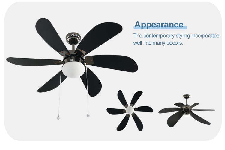 ceiling fan Мотор AC лезвий MDF потолочного вентилятора 6 переключателя цепи тяги ресторана