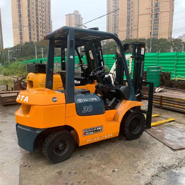 Good Used 3 Ton Electric Toyota Forklift Truck with Real Advantage and Nylon Tire