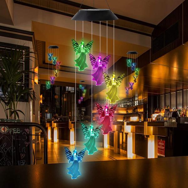Led Indoor Hummingbird Home Decor Solar Wind Chimes Light with Customizable Options