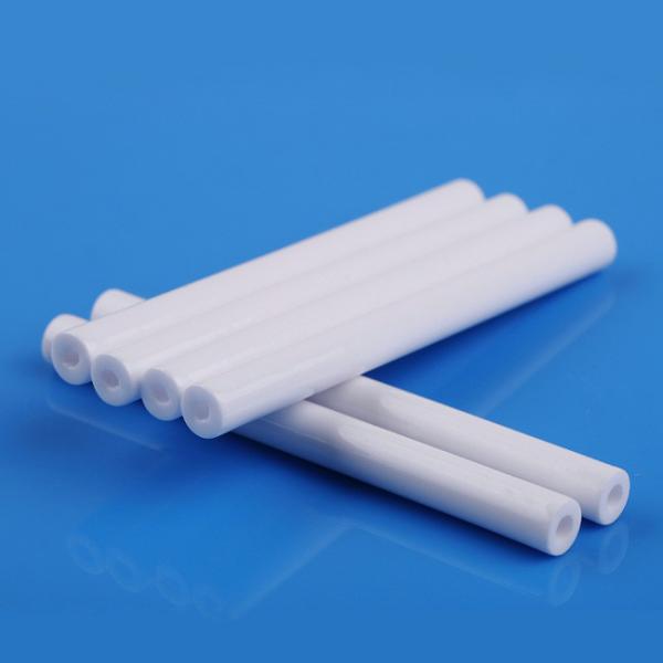 Glazed Ceramic Alumina Tube , Porous Ceramic Tube Customized Size Non Impurity