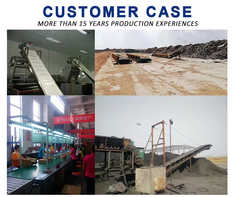 Firewood Fixed Belt Conveyor Corn Powder Horizontal Belt Conveyor