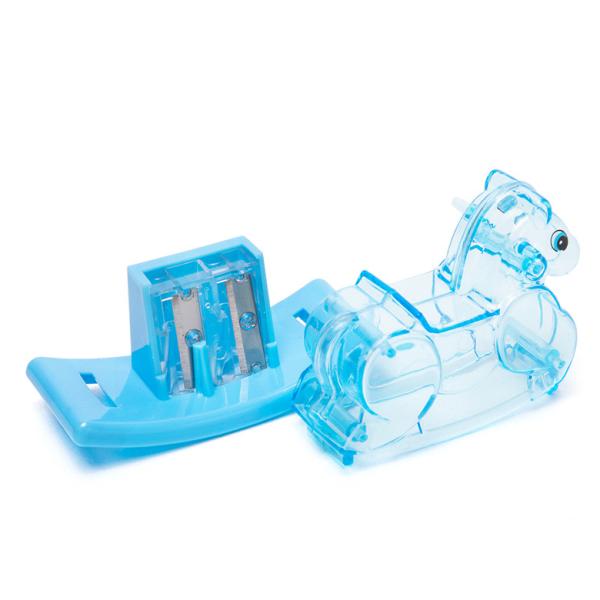 Patent Baby Kid Safe Promotion Gift Cheap  Rocking Cute Horse  Double Hole School Children Pencil Sharpener