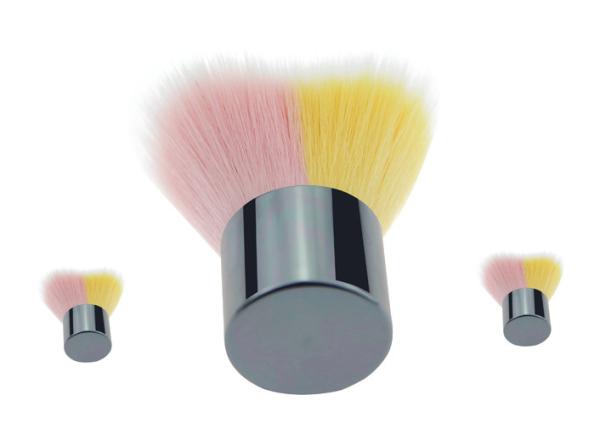 Triangle Shaped Kabuki Makeup Brush Yellow Ultra Soft And Smooth