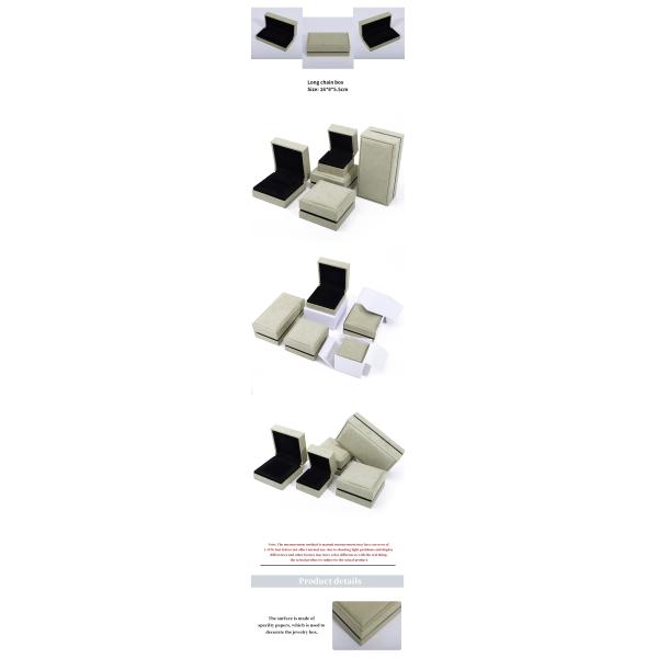 OEM Gris amarillo de terciopelo suave de joyería de caja de juego para la oreja Stud anillo colgante embalaje