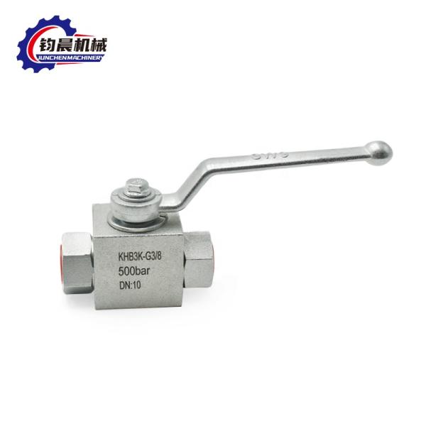 Ball Valve KHB 3-Way Shut-Off Ball Valve Made Of Carbon Steel For Gas / Water / Oil