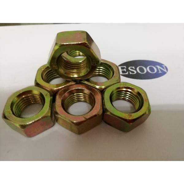 Metric Hexagon Nut, Size: M30 x 3.5mm (Din 934) Metric Coarse Yellow Zinc Plated