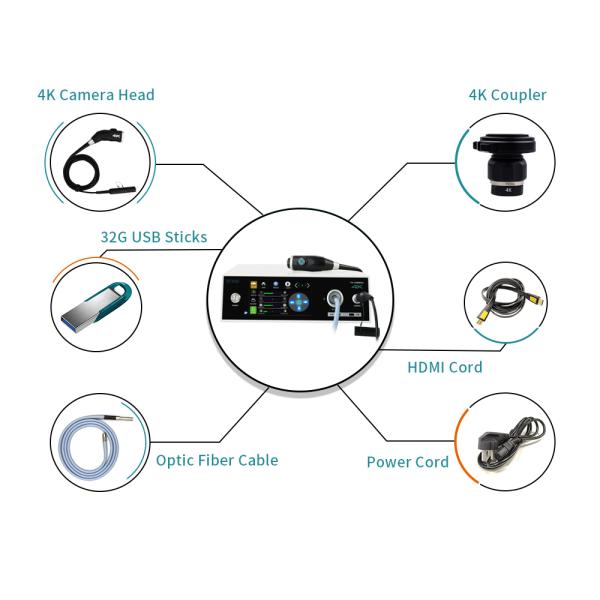Hot Selling Medical 7 Touchscreen Endoscope System 4K Resolution with Video Capture