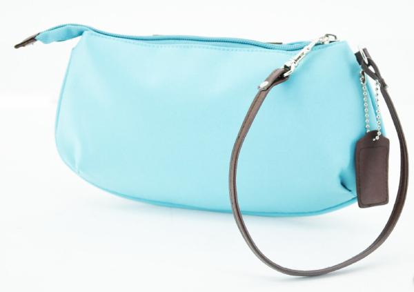 Personalized  Zippered Cosmetic Bag , Wristlet Handle Makeup Clutch Bag