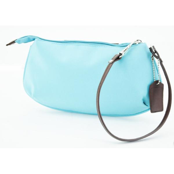 Personalized Zippered Cosmetic Bag , Wristlet Handle Makeup Clutch Bag