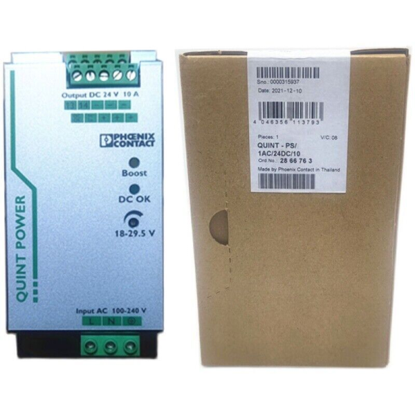 QUINT-PS/1AC/24DC/10 Power Supply Phoenix Contact 2866763 UL EAC Approval