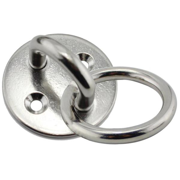Heavy Duty Round Eye Plate Staple Ring Hook Weather Resistance