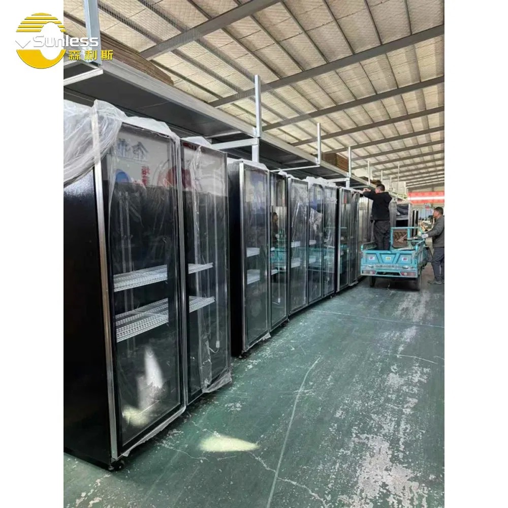 Beer Beverage Display Upright Refrigerated Showcase Open Chiller Door Cold Drink Refrigerator