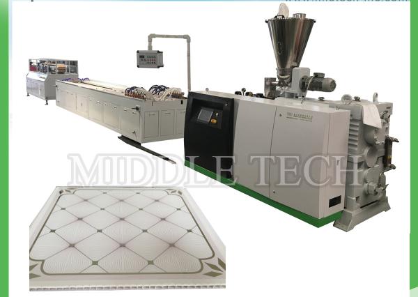 Automatic PLC Control Twin Screw Extruder Machine For PVC / UPVC Ceiling Profile