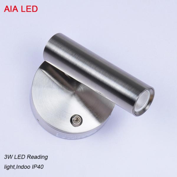Surface brushed sliver indoor LED wall light for hotel& led bed wall light for bedroom