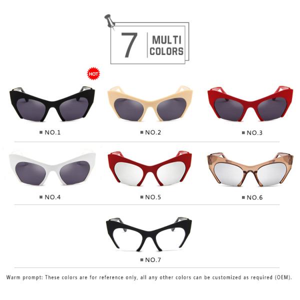 Trendy Fashion Half Frame Cat Eye Women Plastic Hot Sale Sunglasses BSCI