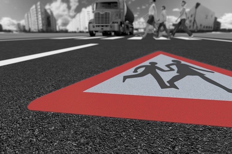 Vibrant Preformed Thermoplastic Road Markings for Creative Pavement Design and Traffic Safety