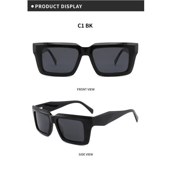 Солнечные очки ацетата Unisex объектива TAC квадратные толщиной обрамляют 2 цвета